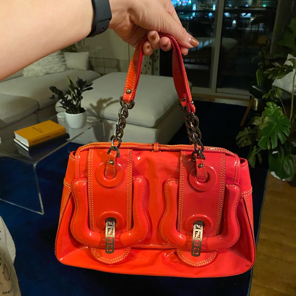 Fendi Double Buckle Handbag